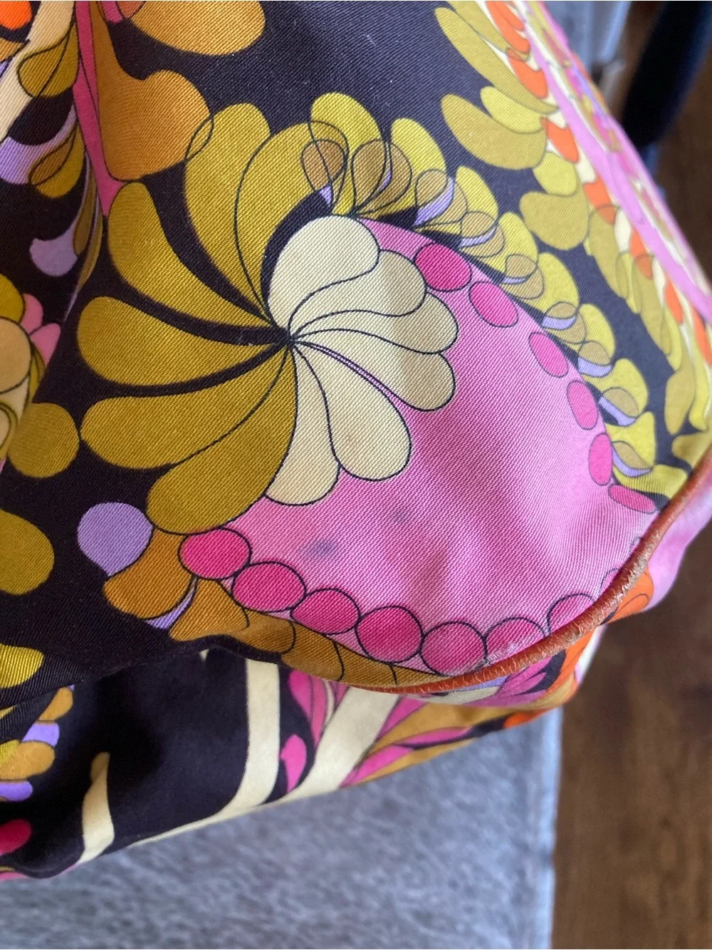 Vintage Kate Spade Funky Retro Floral Gabi Ashbury Hobo Bag